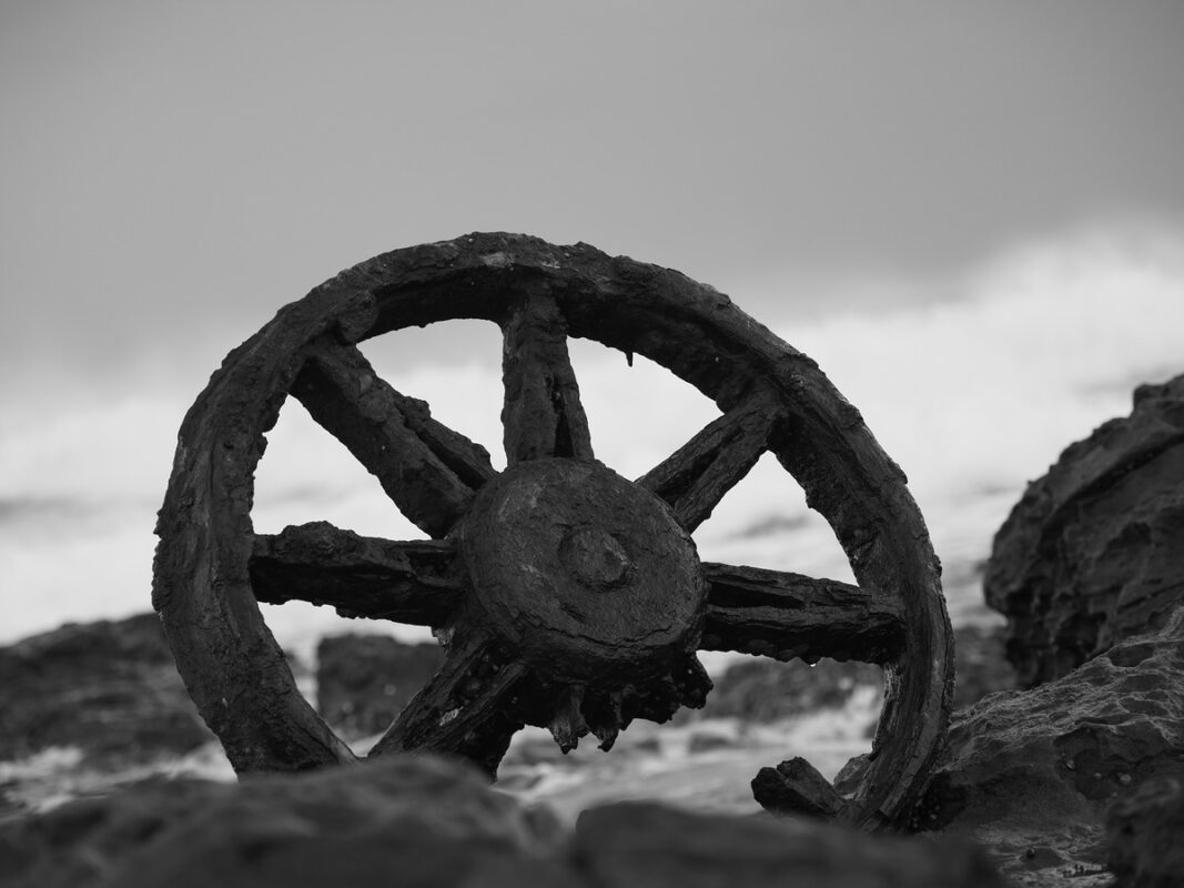 The invention of the wheel revolutionised transportation and mechanisation. 