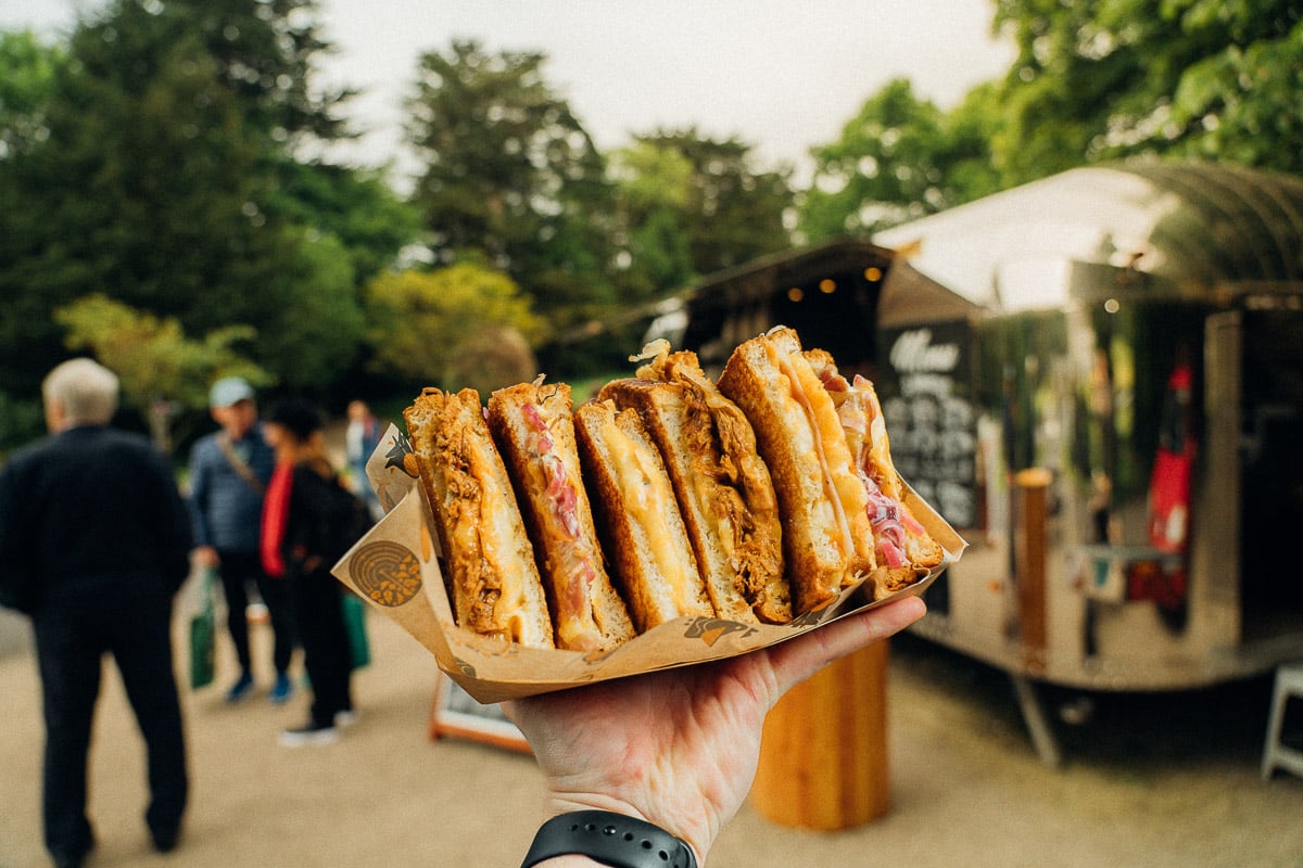 Gourmet, sourdough toasties in Westport at Westport Estate.