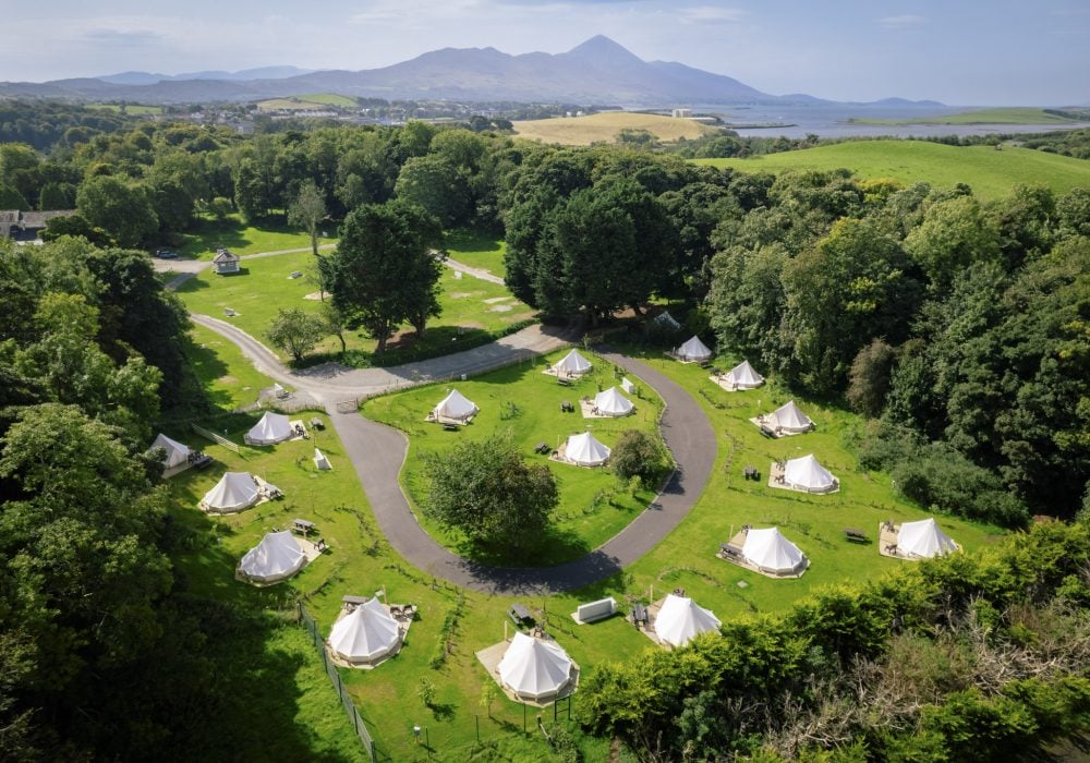 new westport house glamping village aerial 2